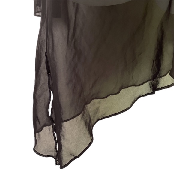 Vintage Witchy Dark Fairy Gothic Vamp Floaty Chiffon Top - XS - Picture 6 of 6